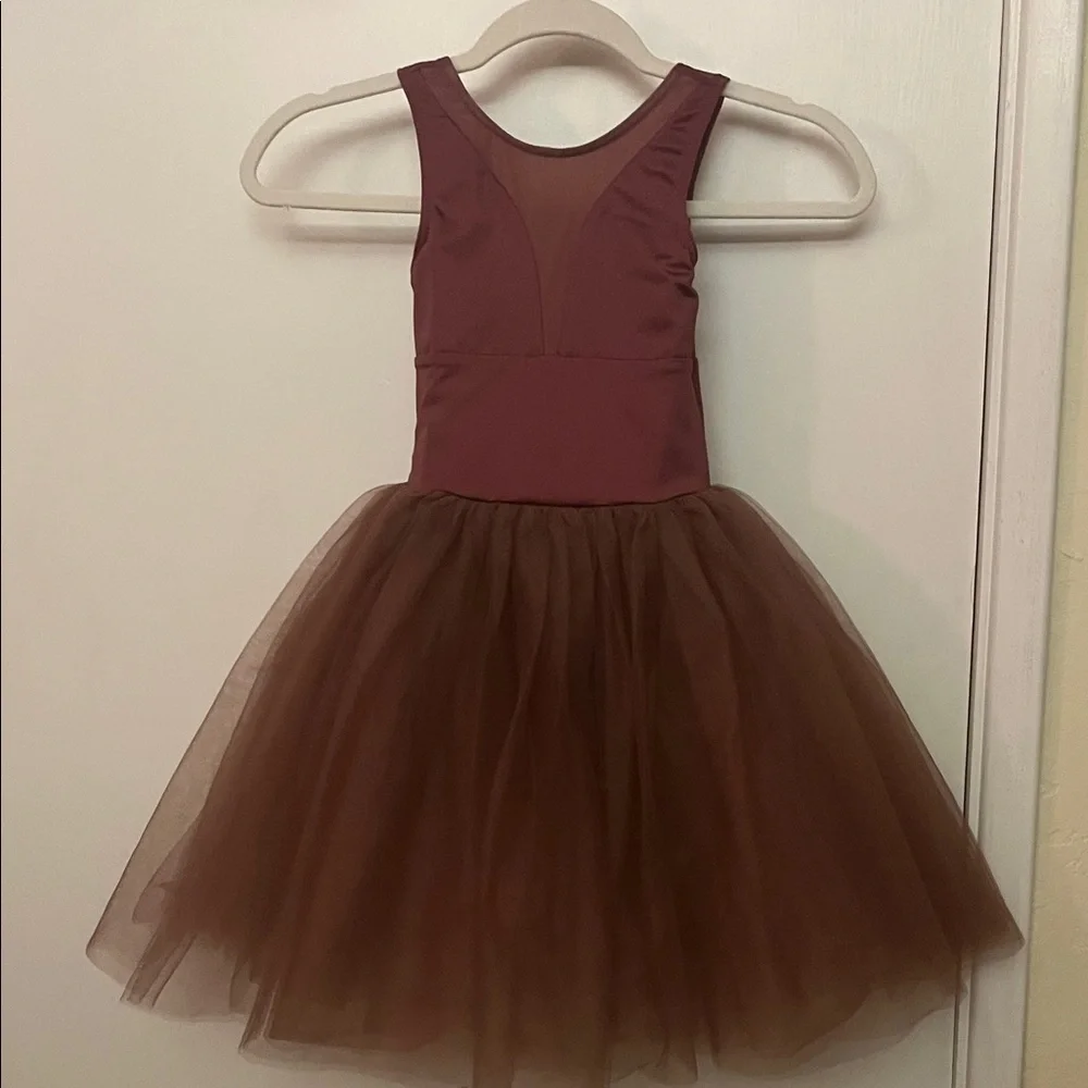 Weissman Burgundy long tutu Dance Costume Childs size small